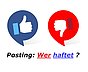 Haftung für Inhalte (Posting) auf Facebook